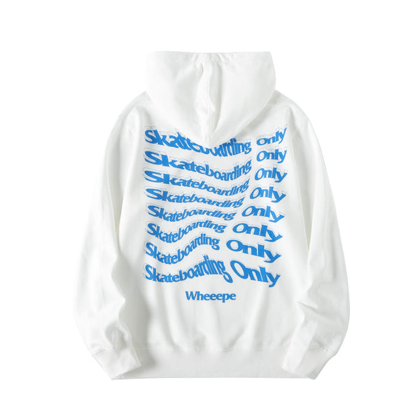 Skateboarding Only Hoodie - White